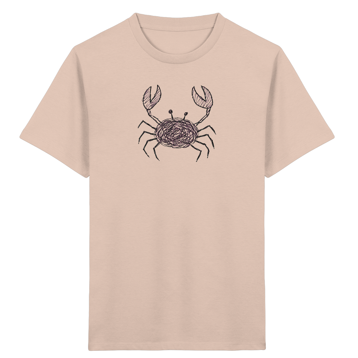 Krabbe von oben gezeichnet - Kinder Bio T-Shirt