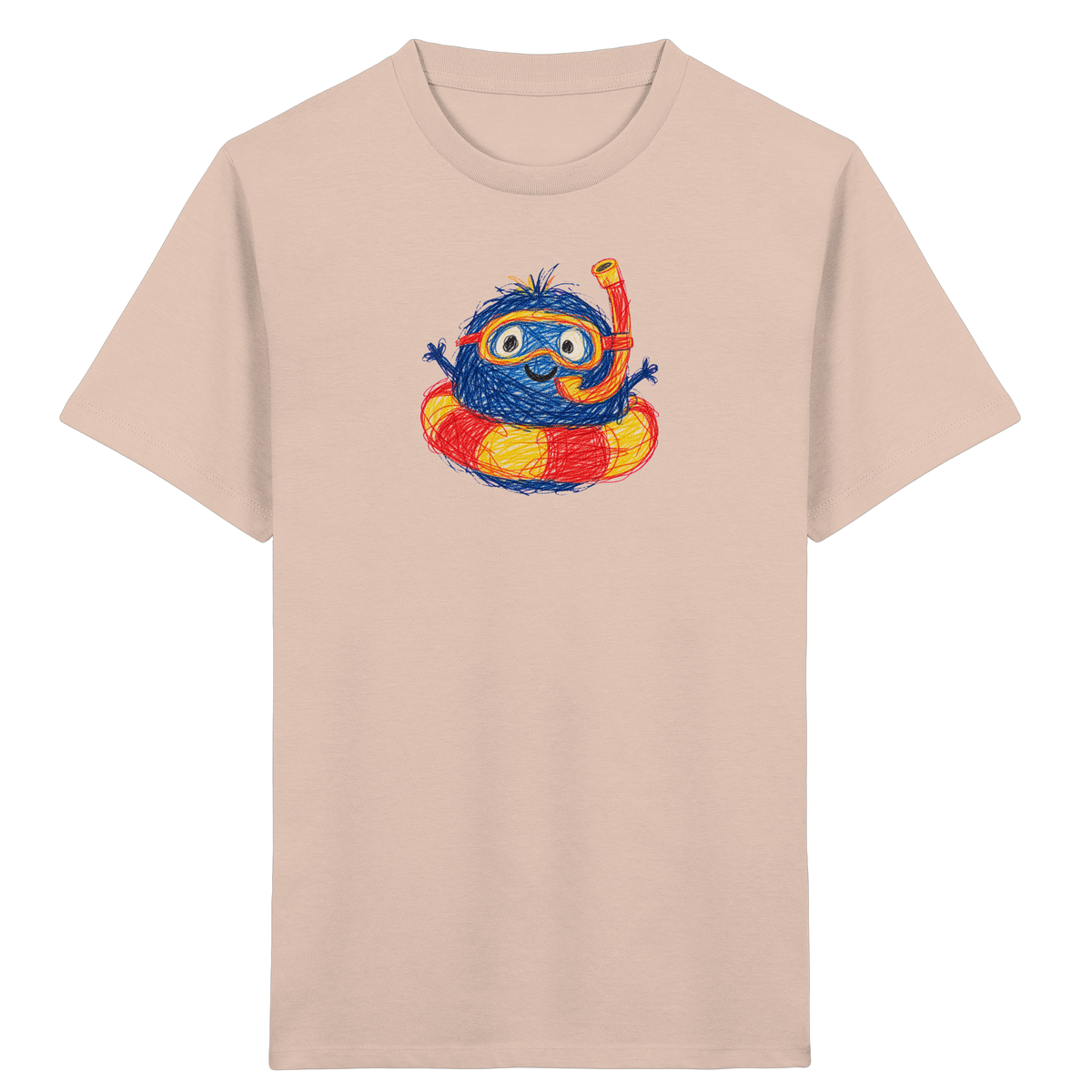 Schnorchelmumpf im Schwimmring - Kinder Bio T-Shirt
