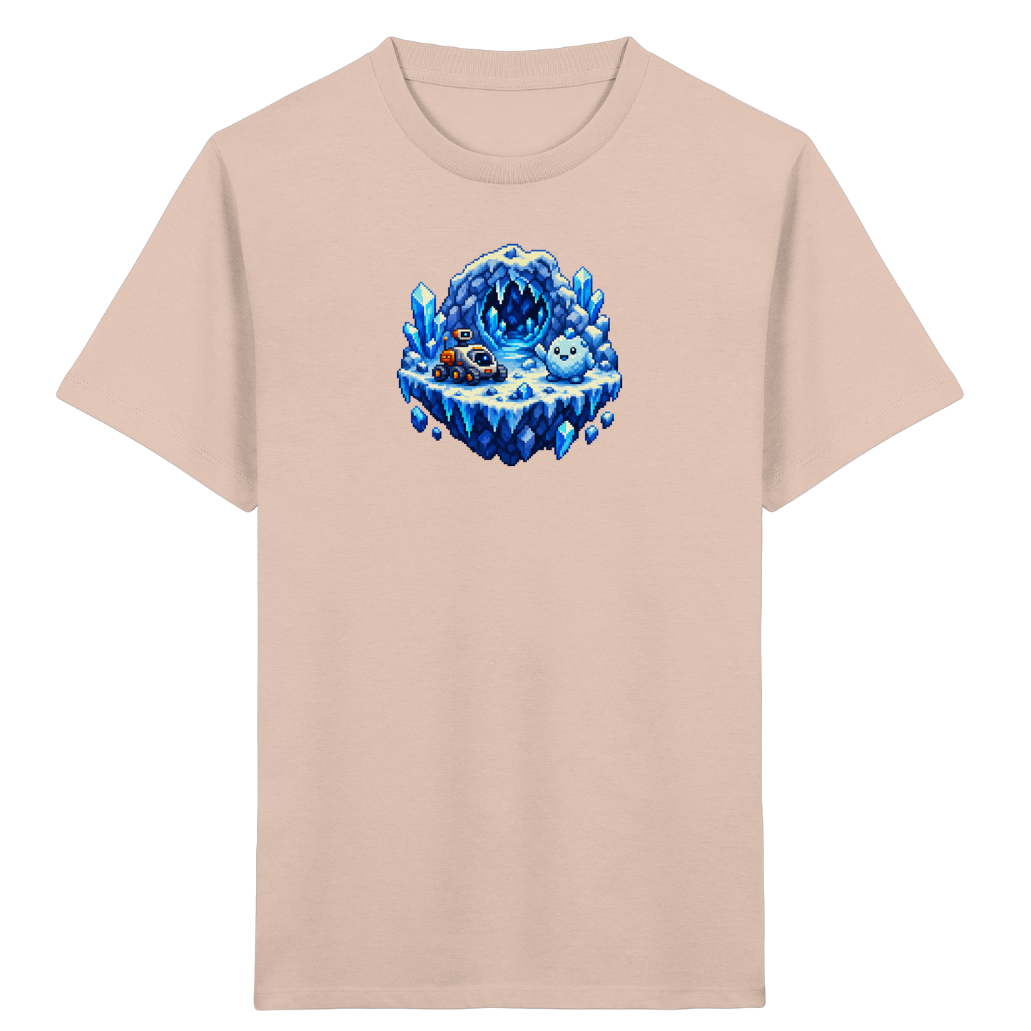 Abenteuerliches Pixel Eis-Geist T-Shirt - Kinder Bio T-Shirt