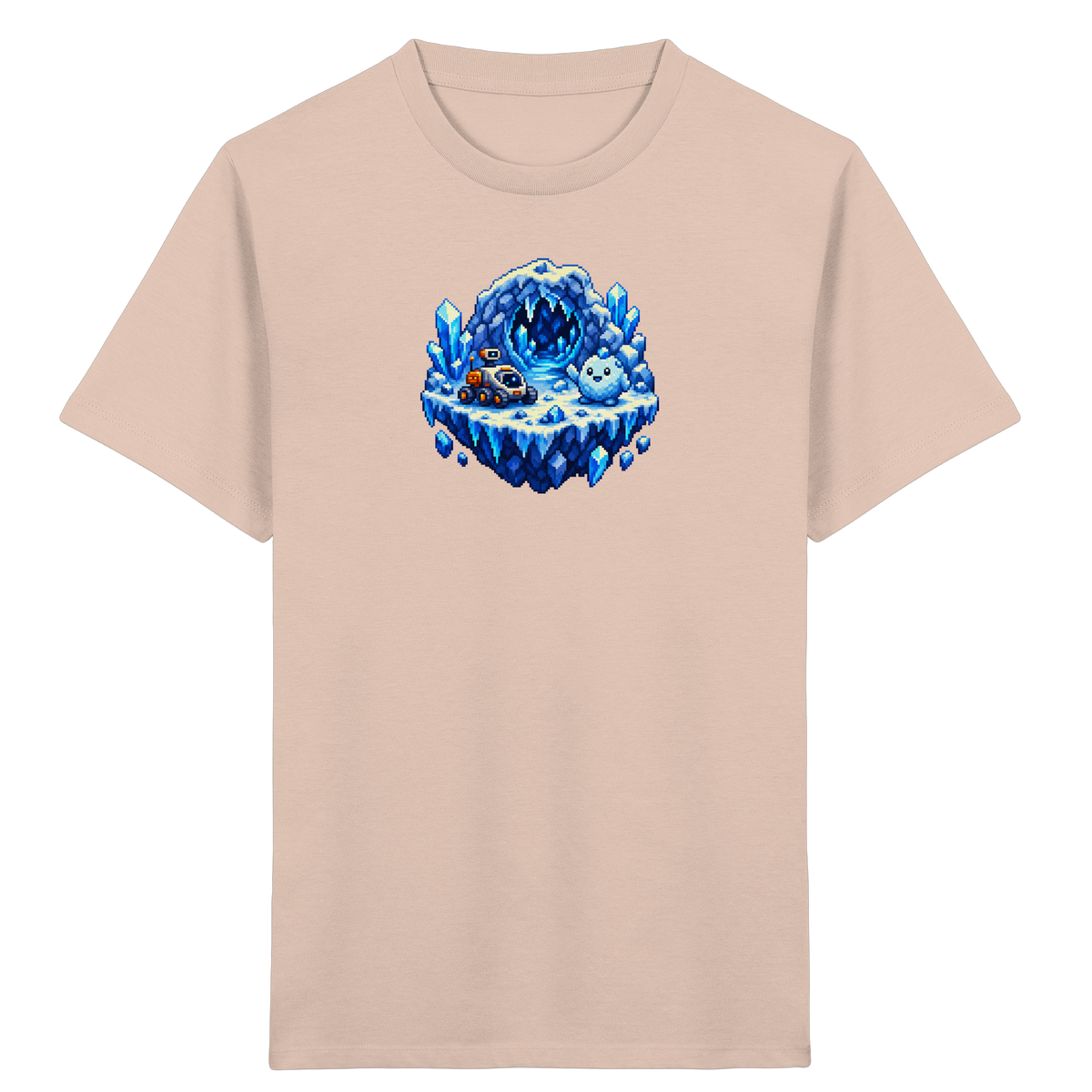 Abenteuerliches Pixel Eis-Geist T-Shirt - Kinder Bio T-Shirt