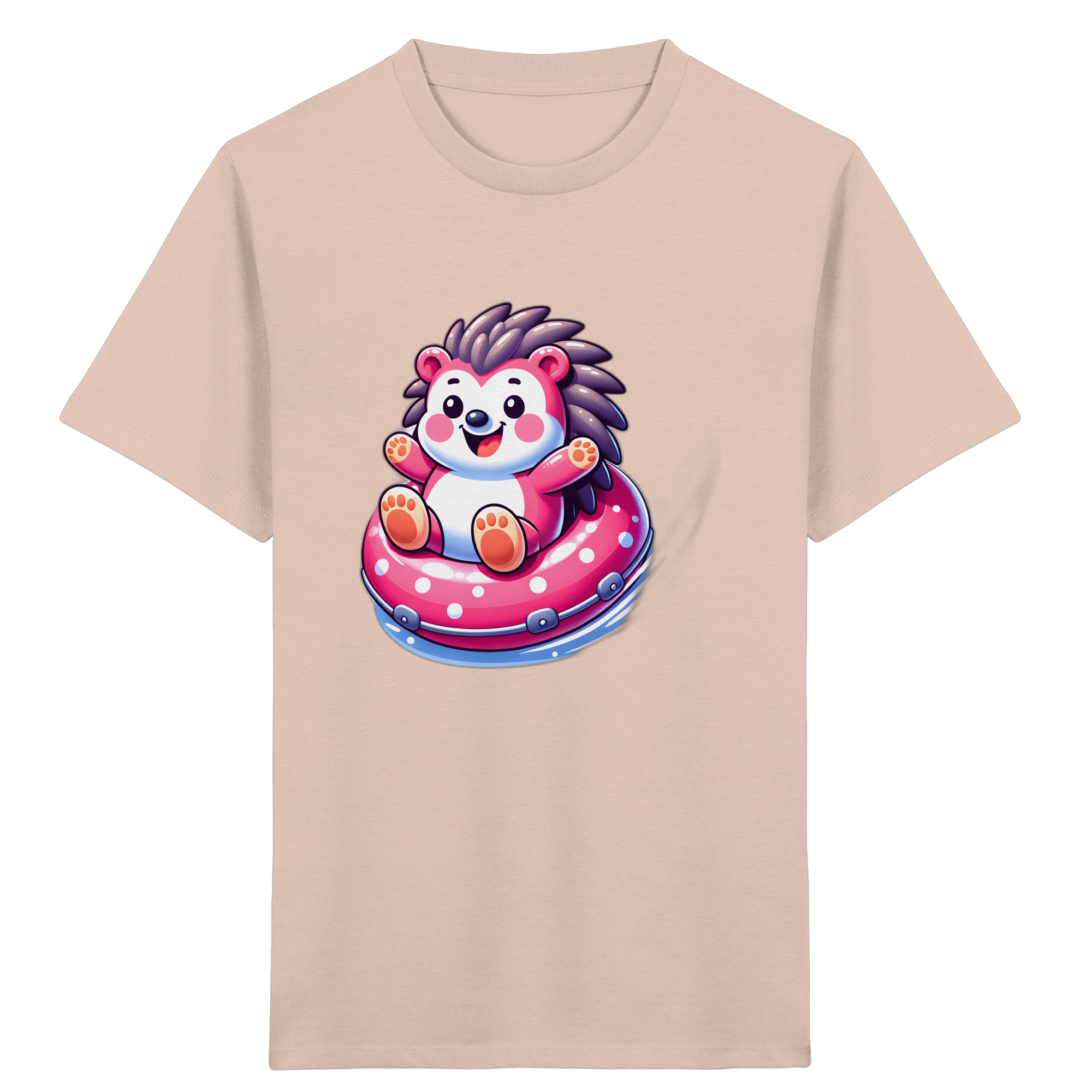 Igel im Schwimmring Kinder-T-Shirt