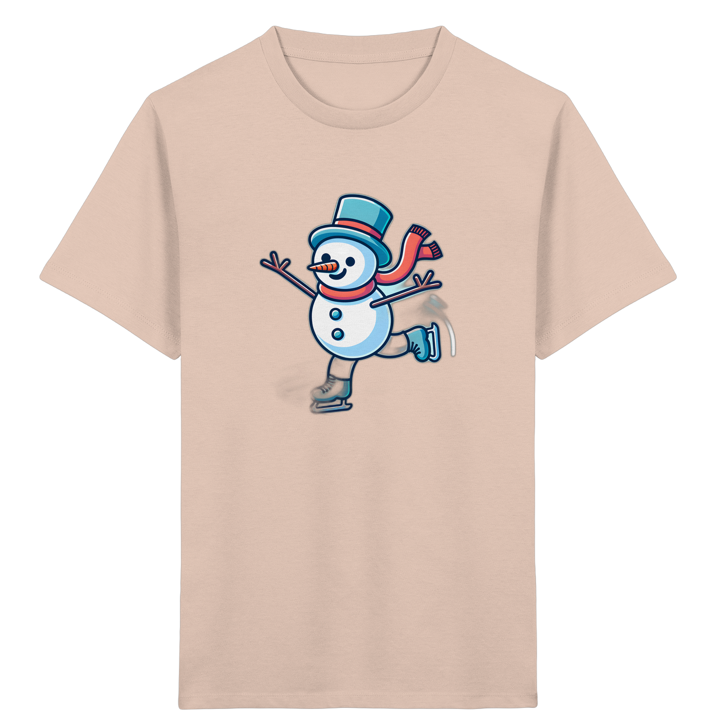 Schlittschuh laufender Schneemann: Winter Spaß Shirt