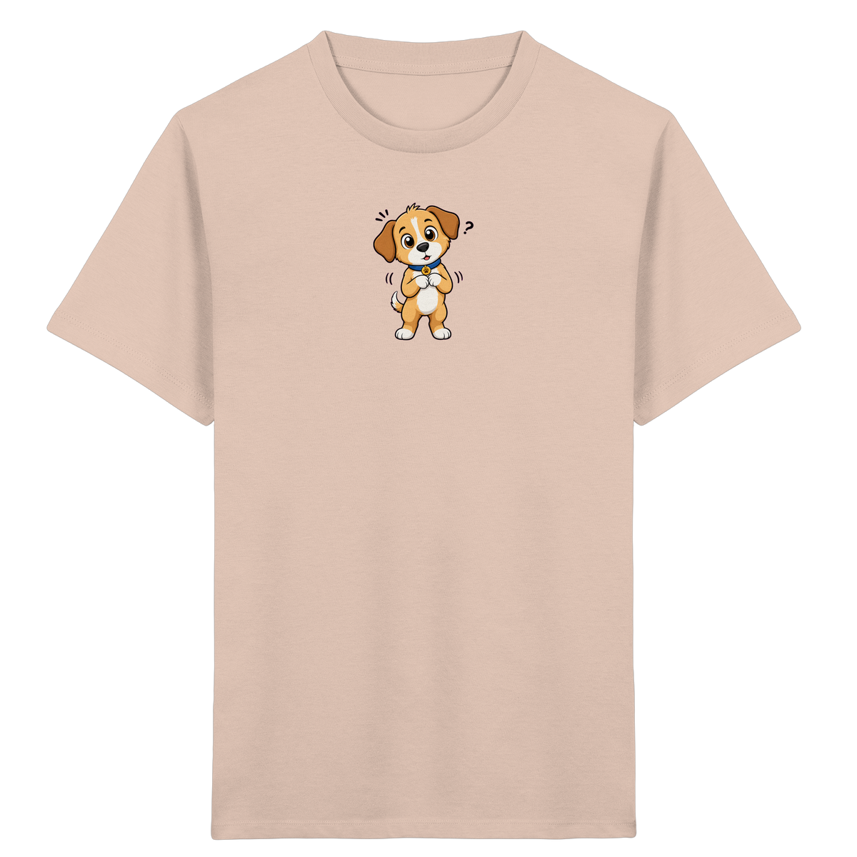 Niedlicher Welpe: Überrascht auf T-Shirt - Kinder Bio T-Shirt