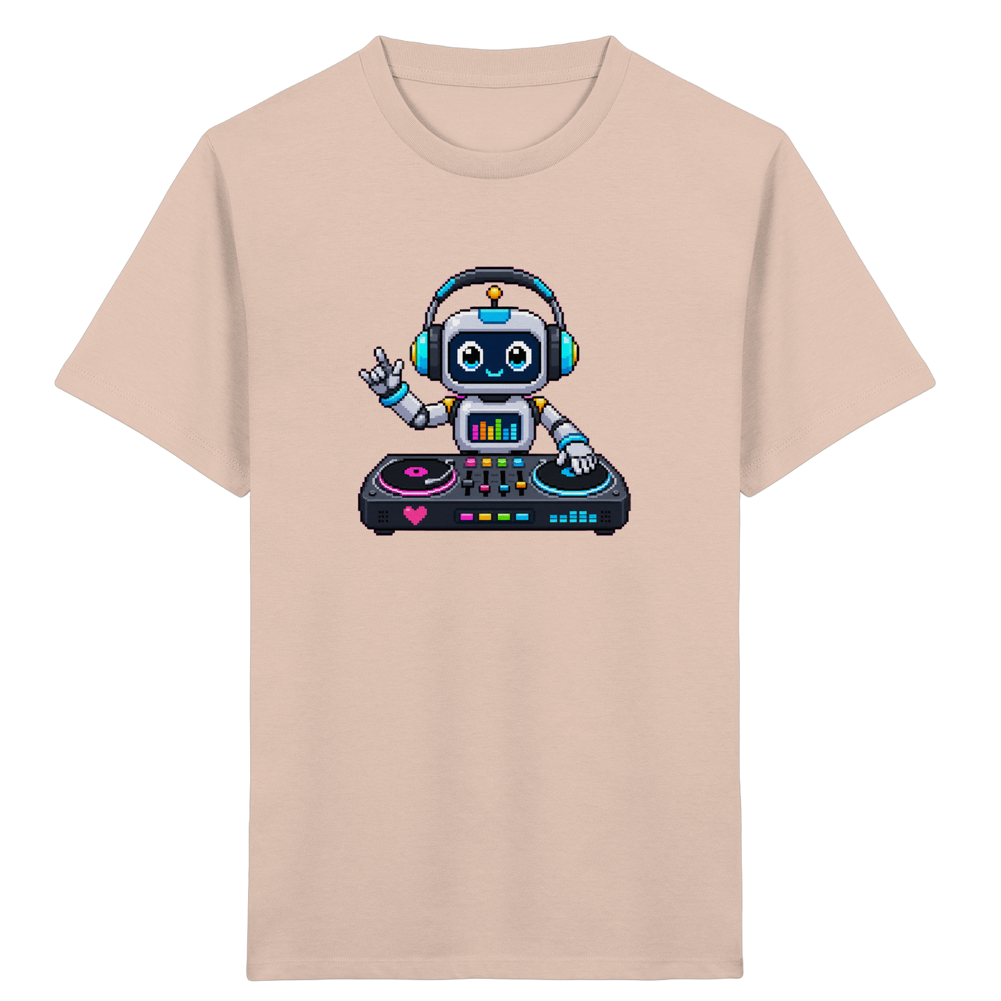 Pixel Roboter DJ: Buntes Kinder T-Shirt - Kinder T-Shirt