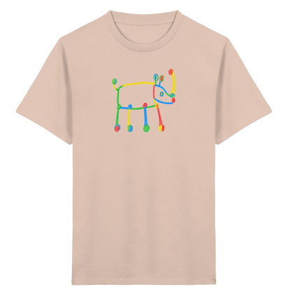 Buntes Farbpunkt Nashorn Shirt - Kinder Bio T-Shirt