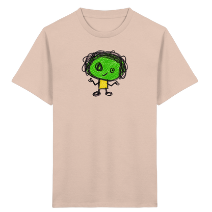 Kritzelkopf mit Zopfkranz - Kinder Bio T-Shirt