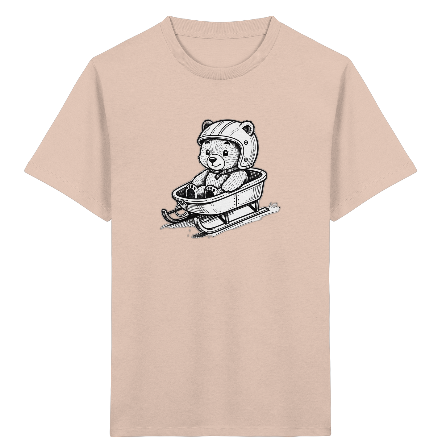 Teddybär im Schlitten: Abenteuerlust pur! - Kinder Bio T-Shirt
