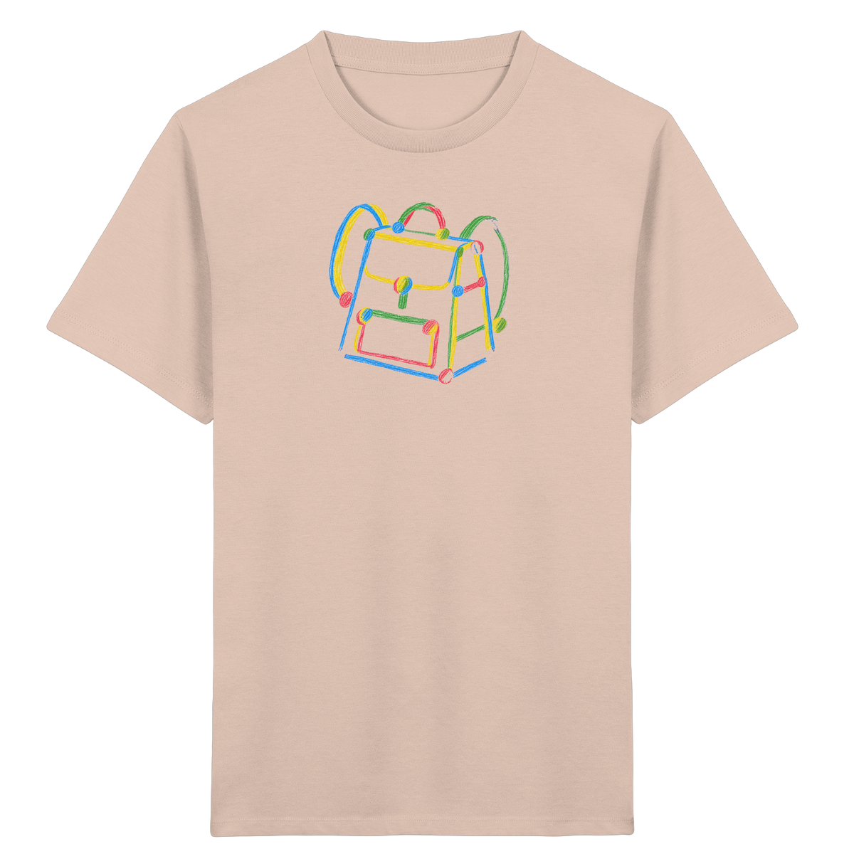 Bunter Kritzel Rucksack - Kinder Bio T-Shirt