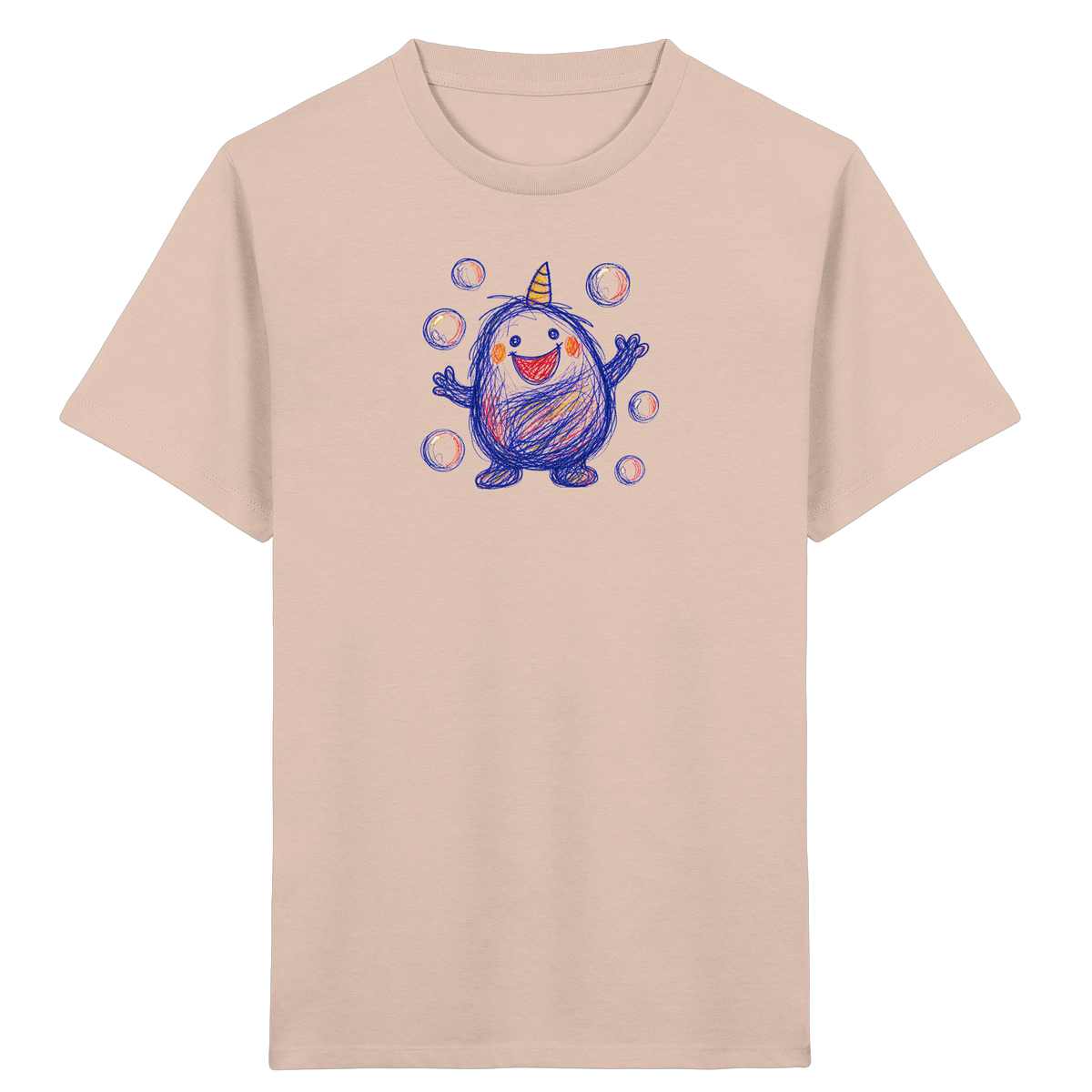 Seifenblasenmumpf mit Horn - Kinder Bio T-Shirt