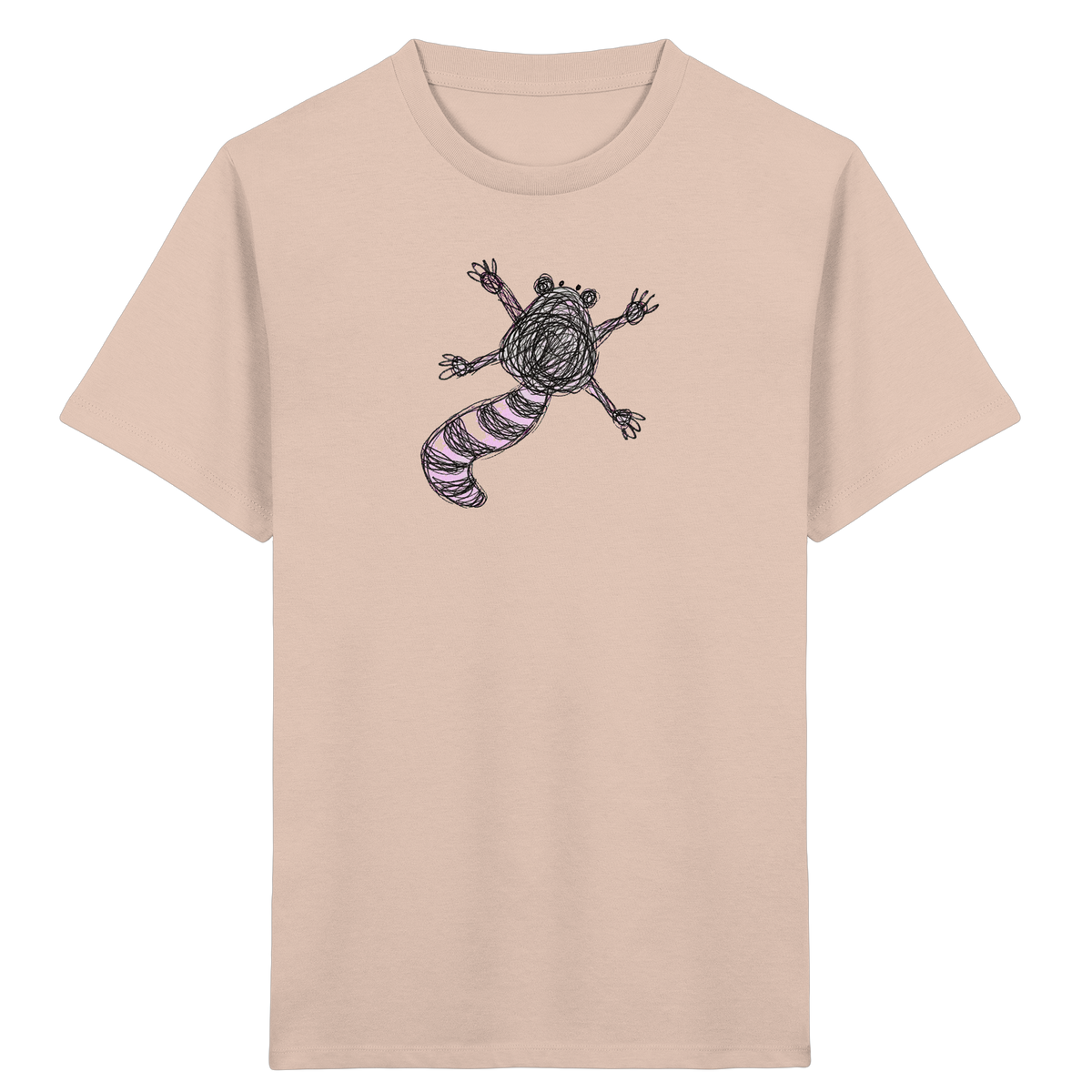 Waschbär von oben - Kinder Bio T-Shirt