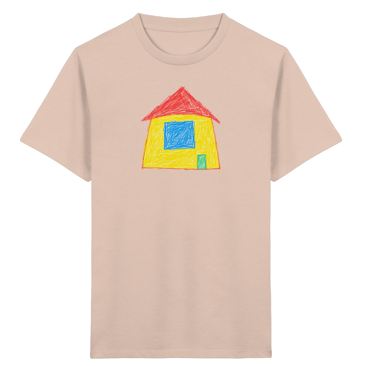 Sonnengelbes Giebelhaus Kinder T-Shirt - Kinder Bio T-Shirt