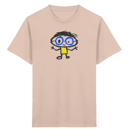 Kritzelkopf mit Riesenbrille - Kinder Bio T-Shirt