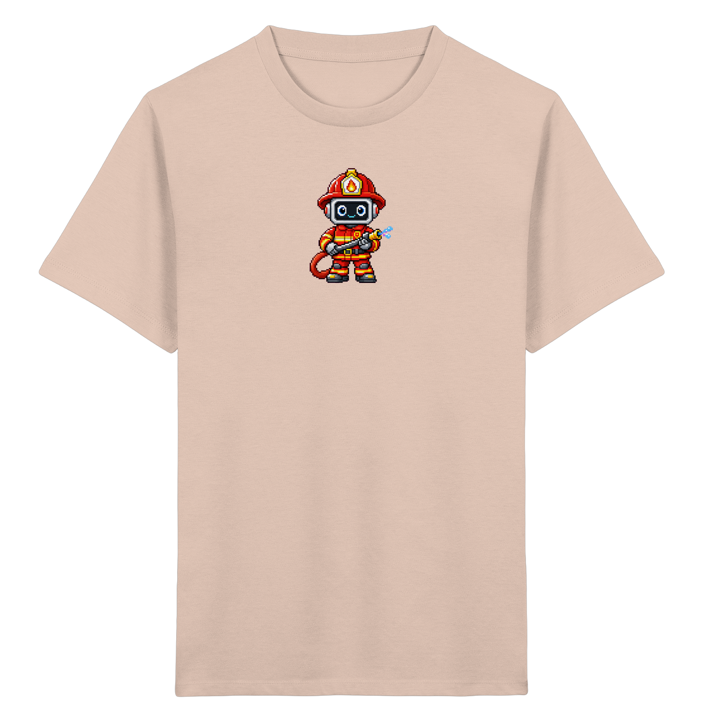 Pixel-Feuerwehrmann: Roboter-Action-T-Shirt - Kinder T-Shirt