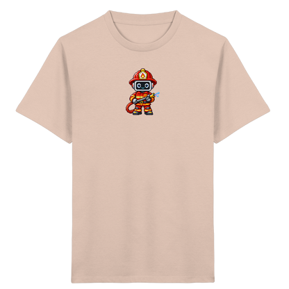 Pixel-Feuerwehrmann: Roboter-Action-T-Shirt - Kinder T-Shirt