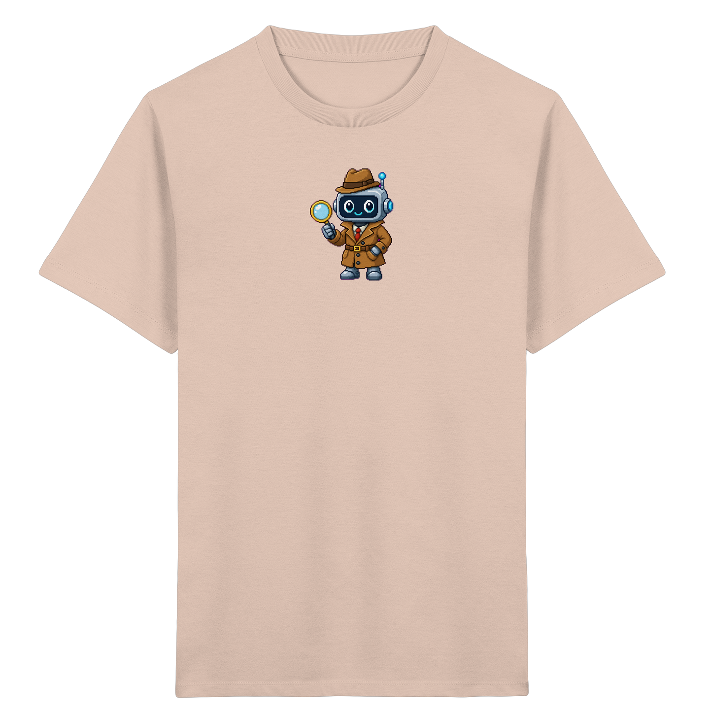 Pixel Detektiv Roboter T-Shirt für Kinder - Kinder T-Shirt