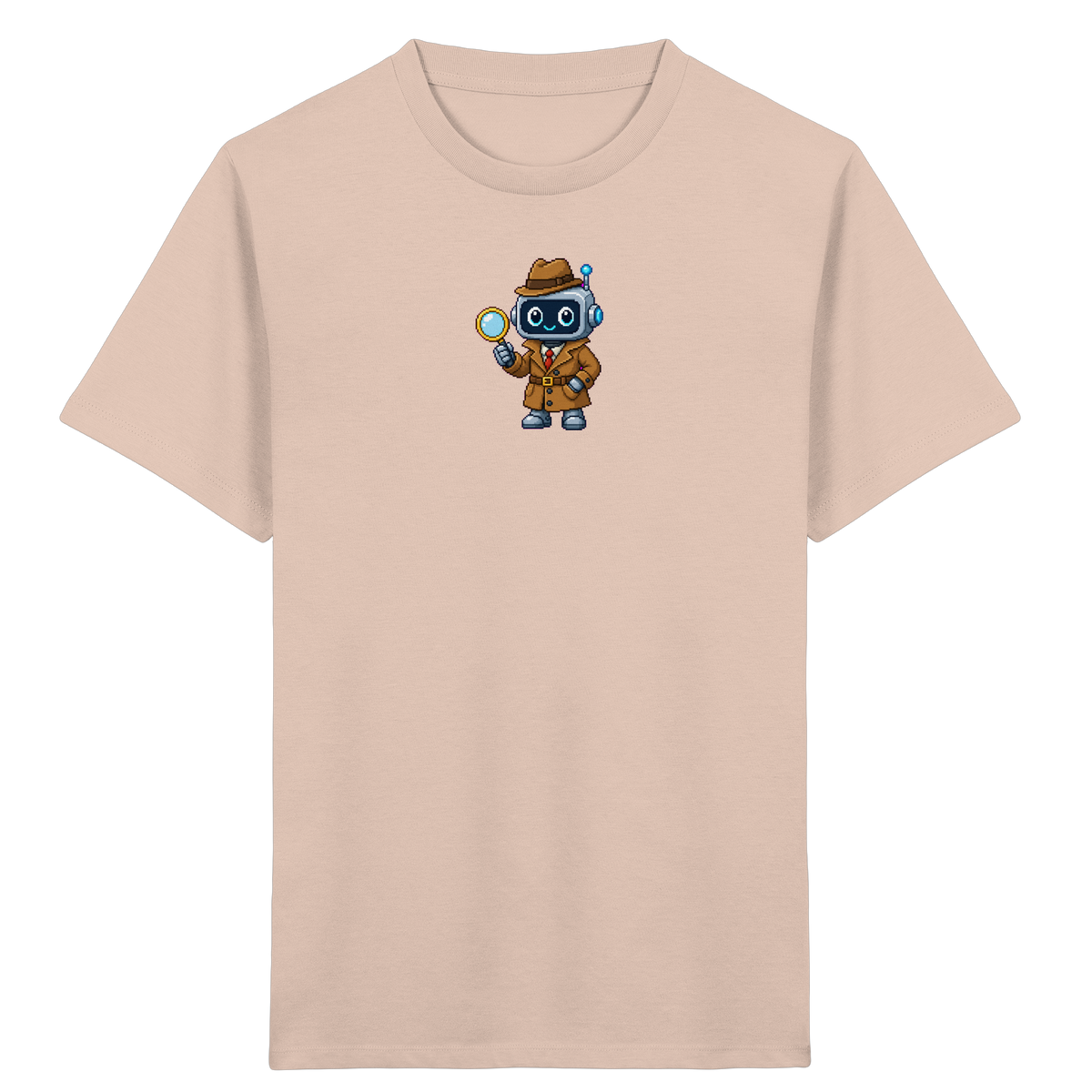 Pixel Detektiv Roboter T-Shirt für Kinder - Kinder T-Shirt