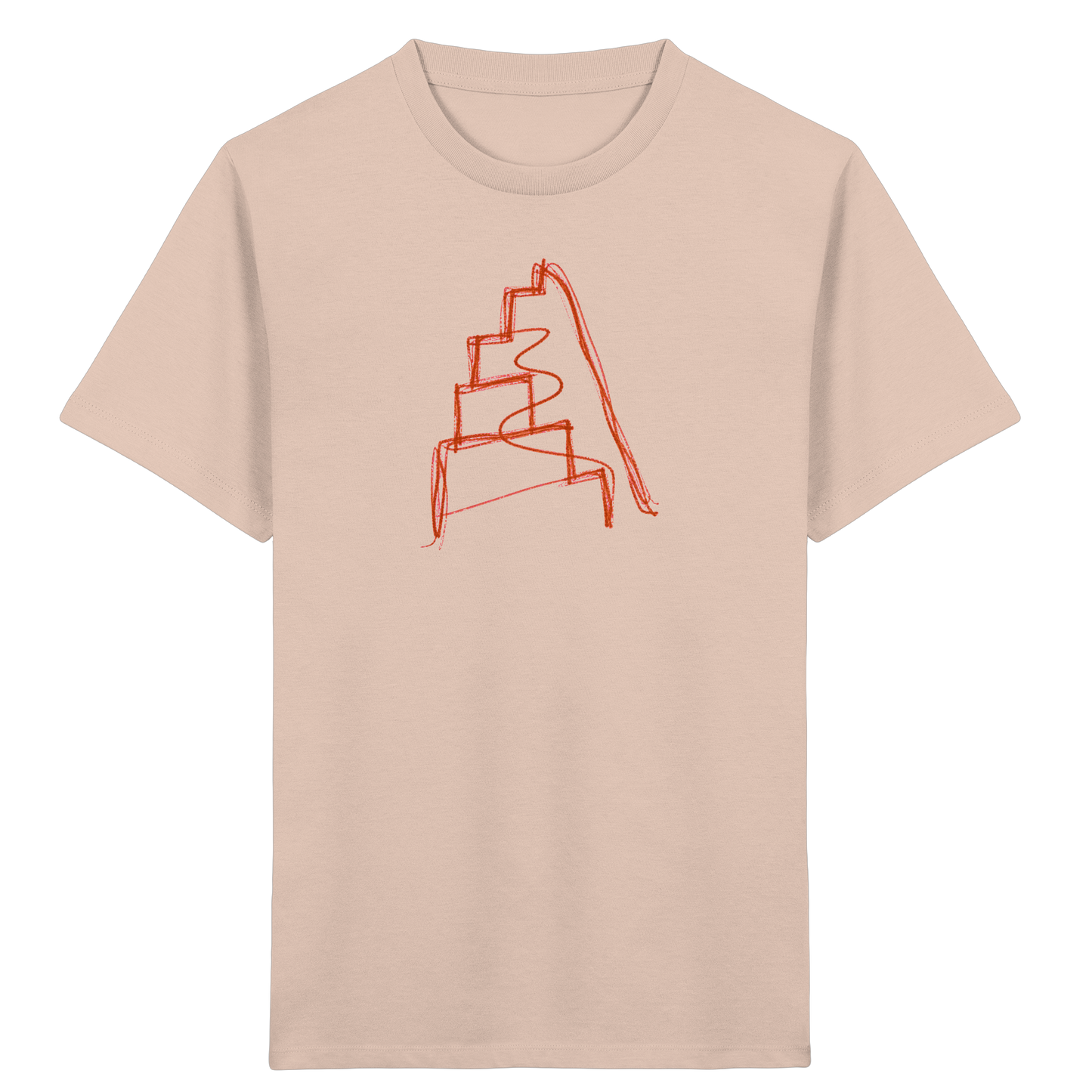 Rostbraune Wackeltreppe für Kinder - Kinder Bio T-Shirt