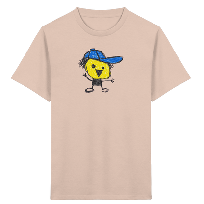 Kritzelkopf mit schiefer Mütze - Kinder Bio T-Shirt