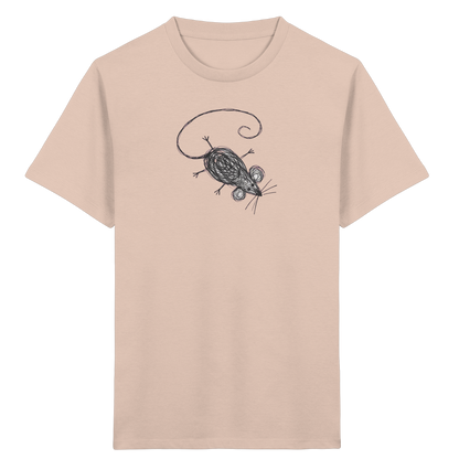 Maus von oben Kinderzeichnung - Kinder Bio T-Shirt
