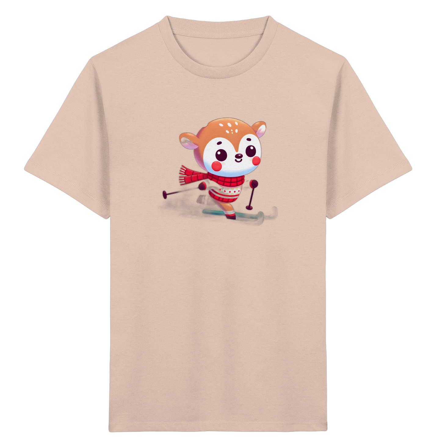 Niedliches Rehkitz auf Skiern T-Shirt
