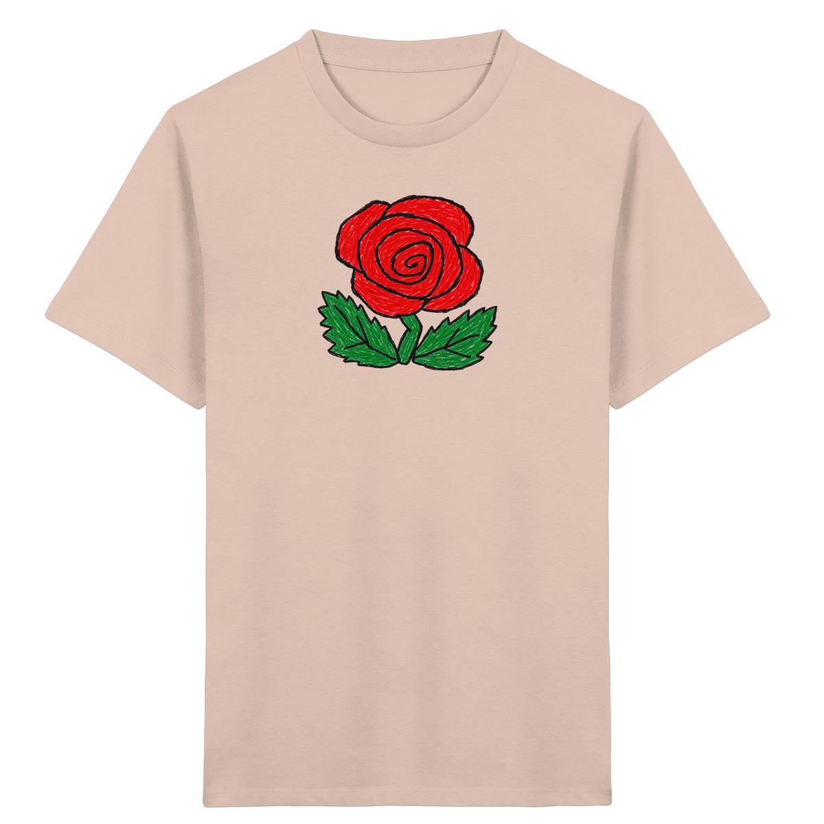 Kritzel-Rose Kinder T-Shirt - Kinder Bio T-Shirt