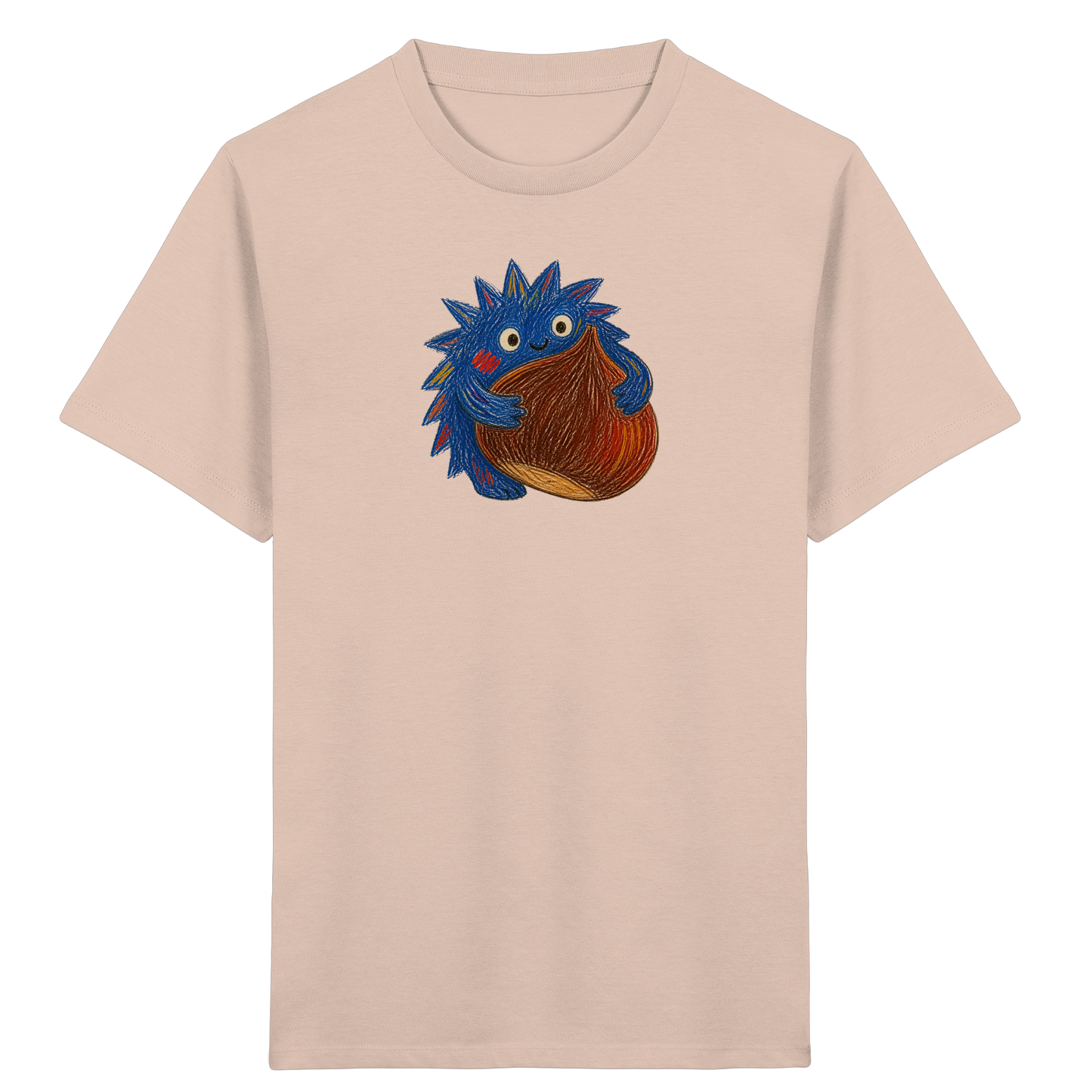 Kastanienknirps umarmt Kastanie - Kinder Bio T-Shirt