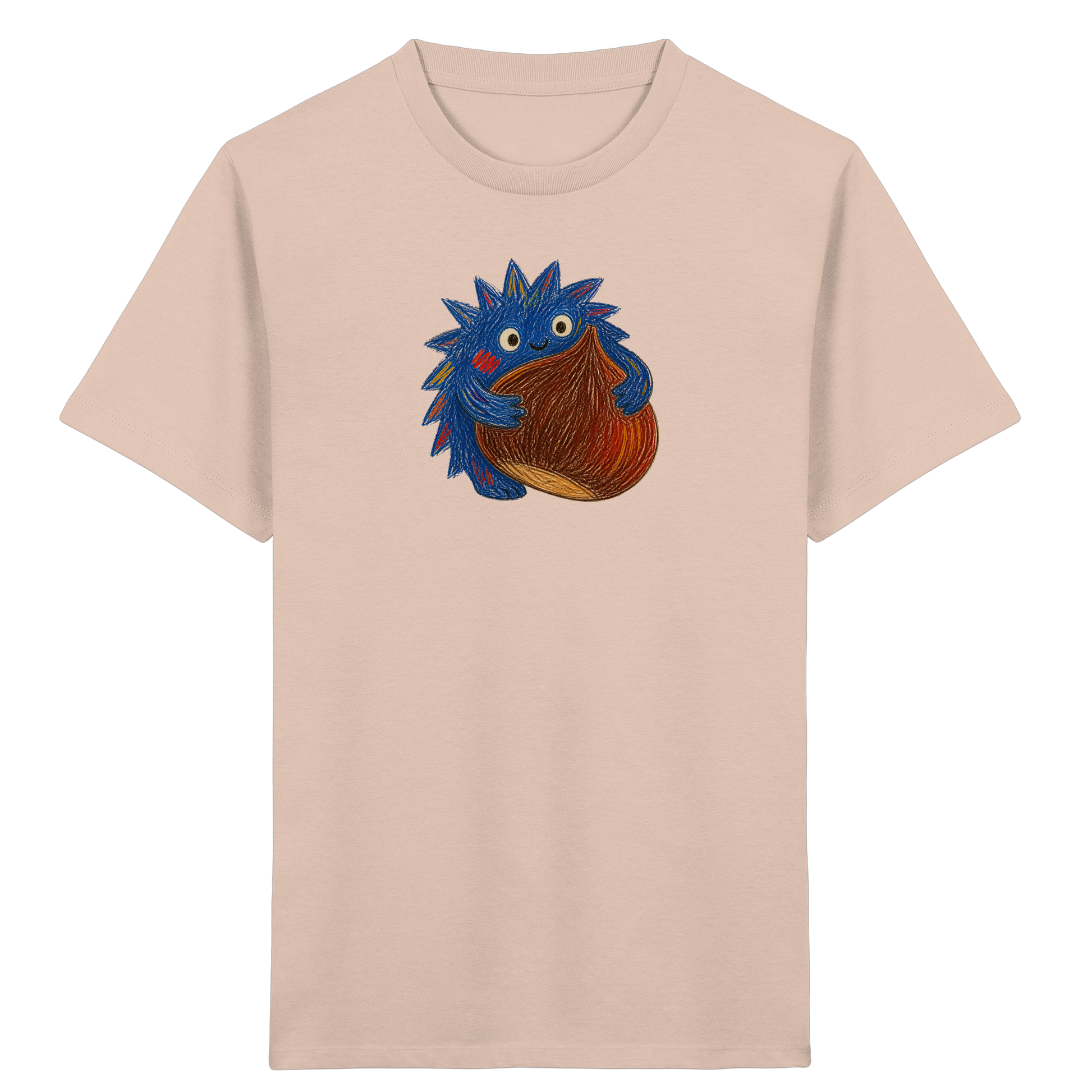 Kastanienknirps umarmt Kastanie - Kinder Bio T-Shirt