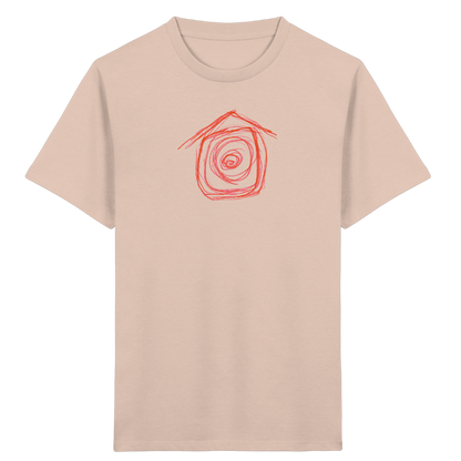 Mandarinenoranges Spiralenhaus Kinder T-Shirt - Kinder Bio T-Shirt