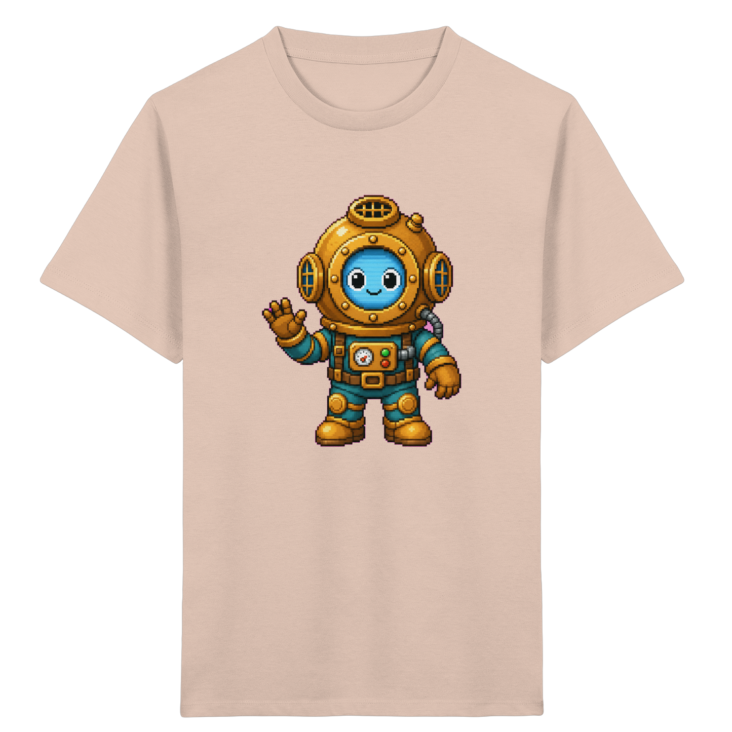 Pixel-Taucher: Goldener Helm Kinder T-Shirt - Kinder T-Shirt
