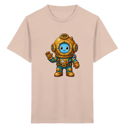 Pixel-Taucher: Goldener Helm Kinder T-Shirt - Kinder Bio T-Shirt