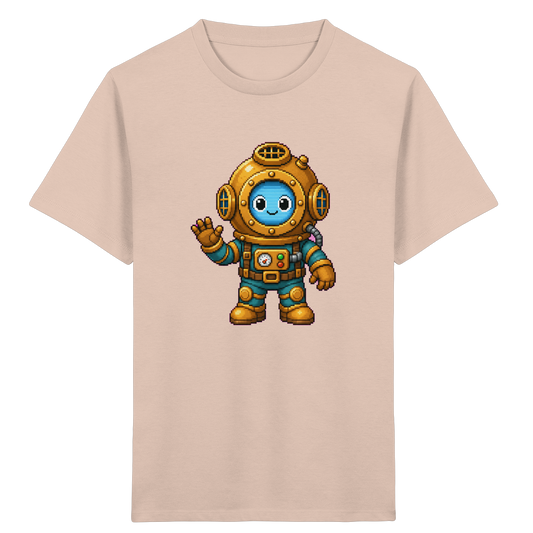 Pixel-Taucher: Goldener Helm Kinder T-Shirt - Kinder Bio T-Shirt
