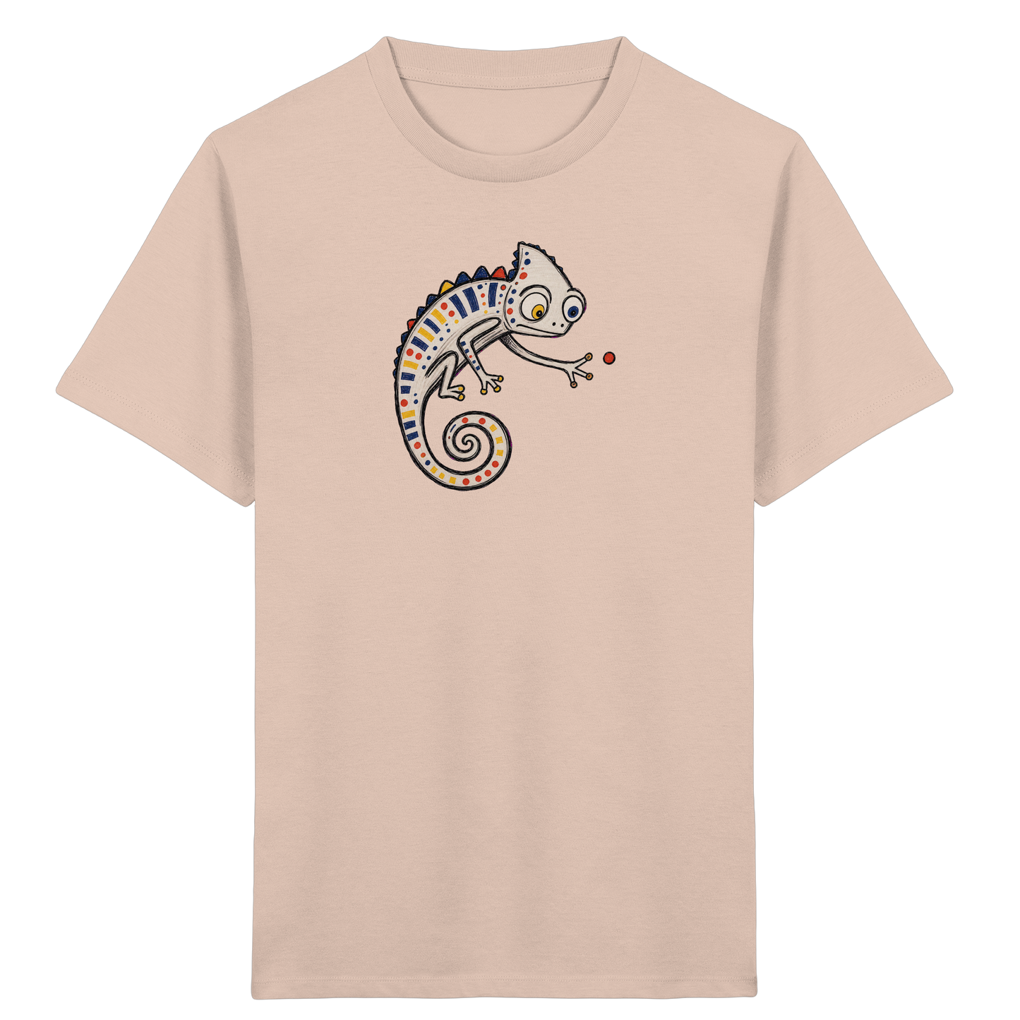 Verspieltes Chamäleon Kinder T-Shirt bunt - Kinder Bio T-Shirt