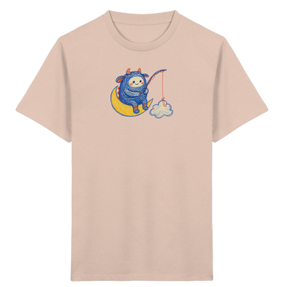 Kleiner Wolkenangler auf Mondsichel - Kinder Bio T-Shirt