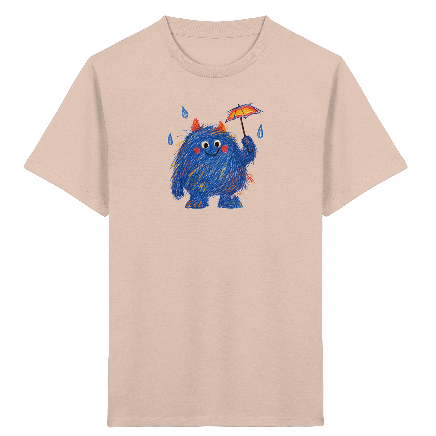 Regenschirmzottel im Regen - Kinder Bio T-Shirt