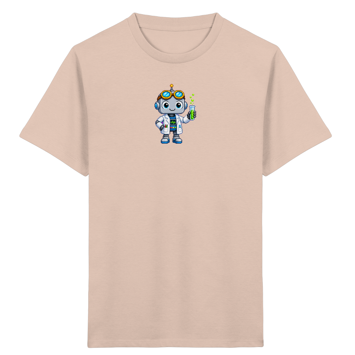 Pixel Roboter Wissenschaftler: Fröhliches Kinder T-Shirt - Kinder T-Shirt