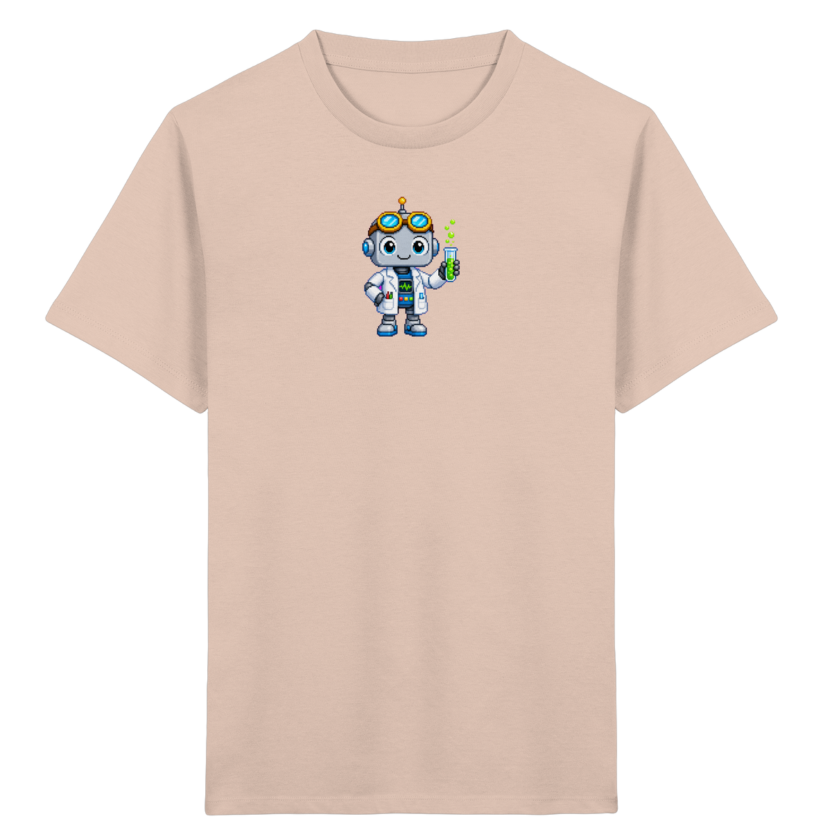 Pixel Roboter Wissenschaftler: Fröhliches Kinder T-Shirt - Kinder T-Shirt