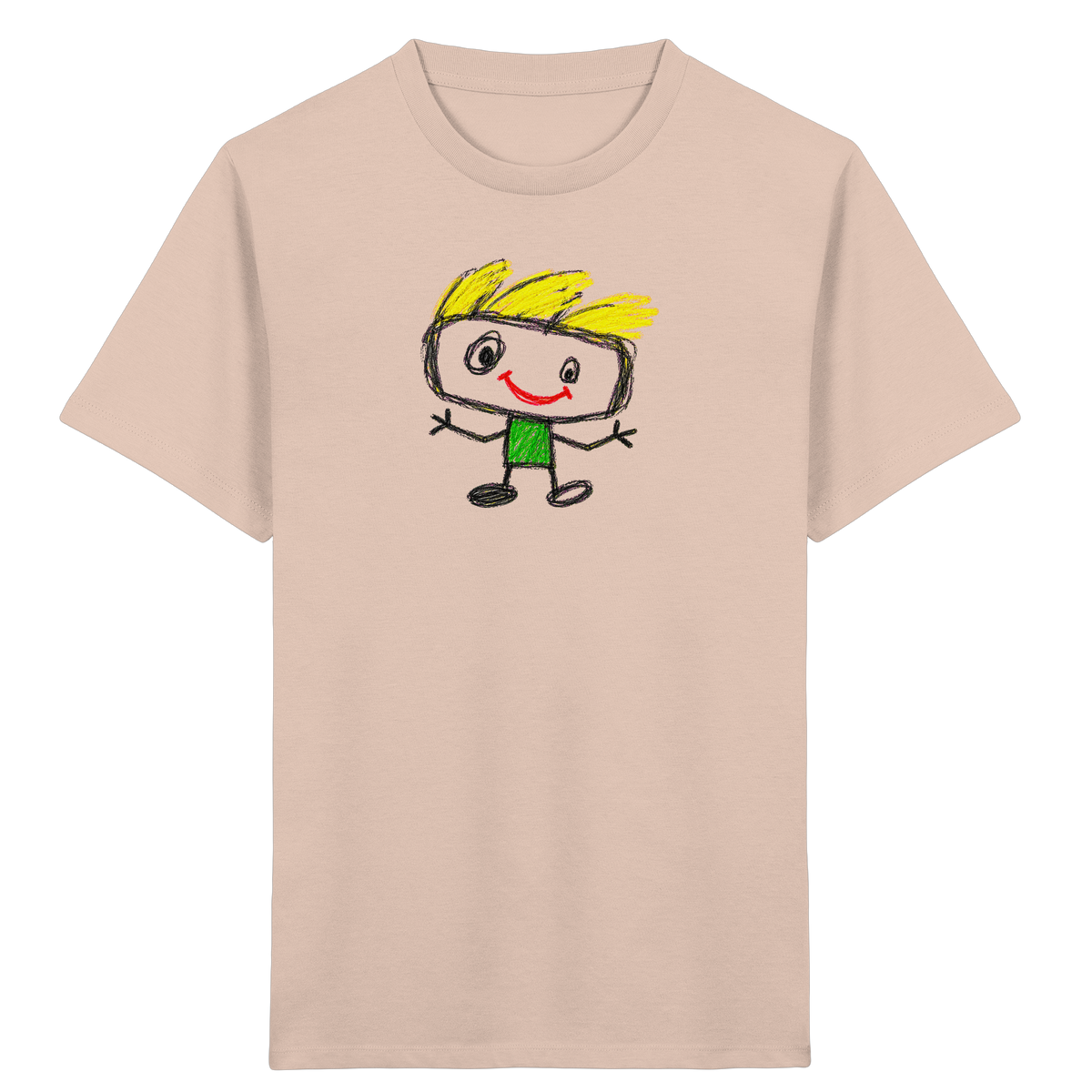 Kritzelkopf mit Windhaar - Kinder Bio T-Shirt