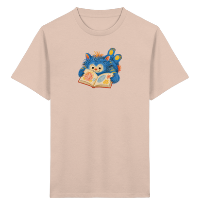 Bücherwurm Monster liest Bilderbuch - Kinder Bio T-Shirt