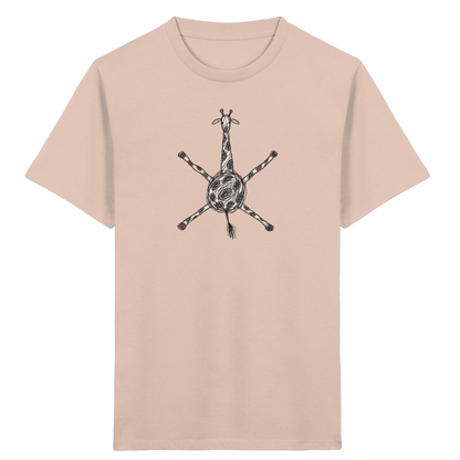 Giraffe von oben gezeichnet - Kinder Bio T-Shirt