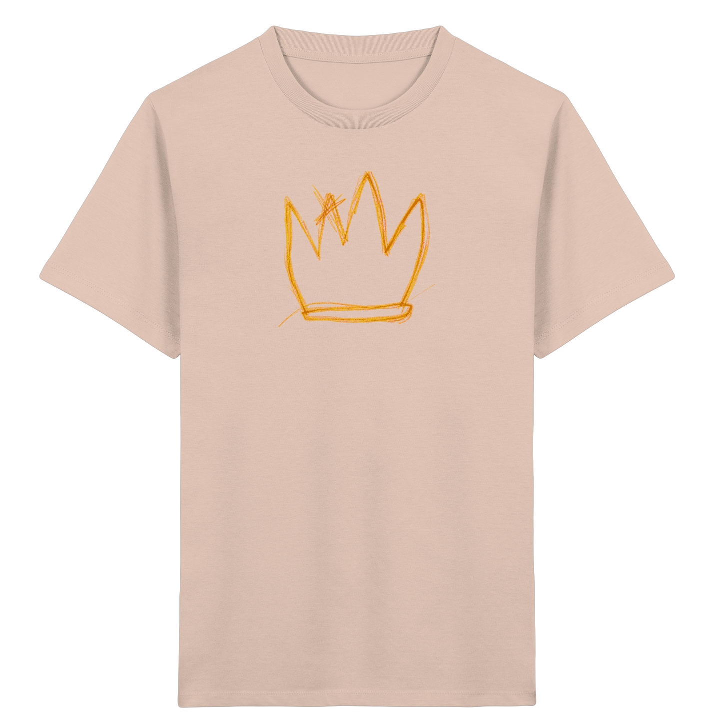 Senfgelbe Krakelkrone für Kinder - Kinder Bio T-Shirt