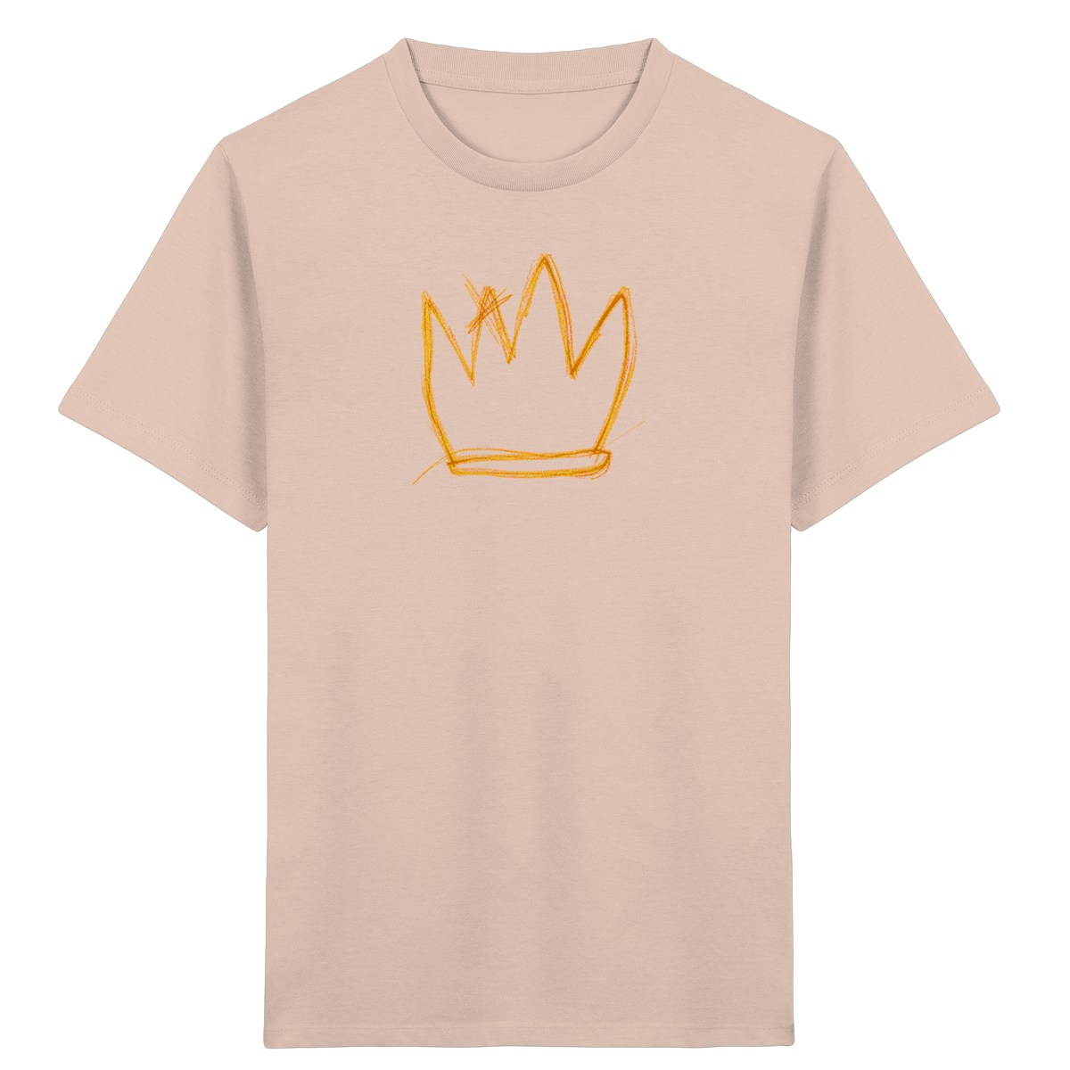 Senfgelbe Krakelkrone für Kinder - Kinder Bio T-Shirt