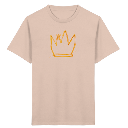 Senfgelbe Krakelkrone für Kinder - Kinder Bio T-Shirt