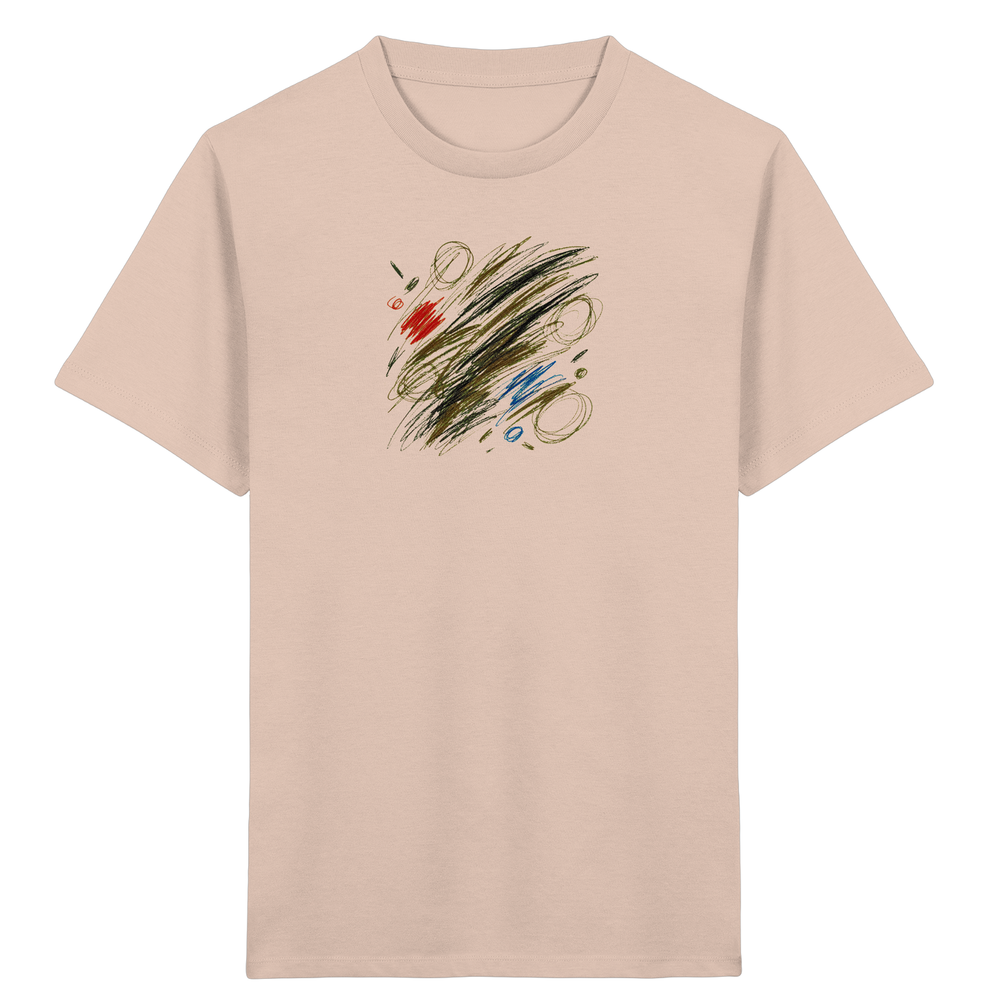 Künstlerisches T-Shirt mit Kritzelgrafik Design - Kinder Bio T-Shirt