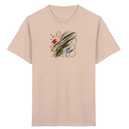 Künstlerisches T-Shirt mit Kritzelgrafik Design - Kinder Bio T-Shirt