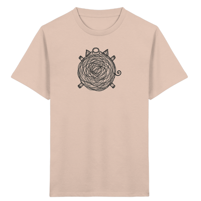 Schwein von oben Kritzelmotiv - Kinder Bio T-Shirt