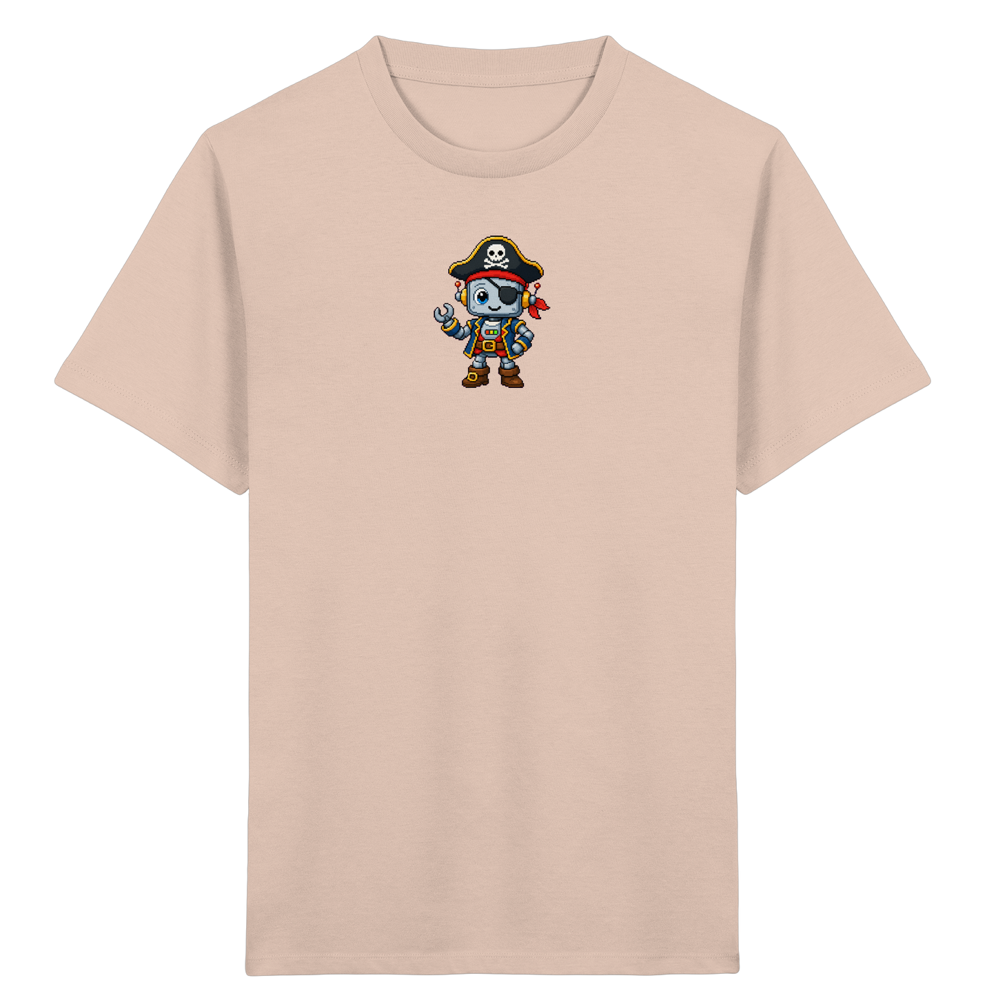 Roboter Pirat: Pixel-Art Kinder T-Shirt - Kinder T-Shirt