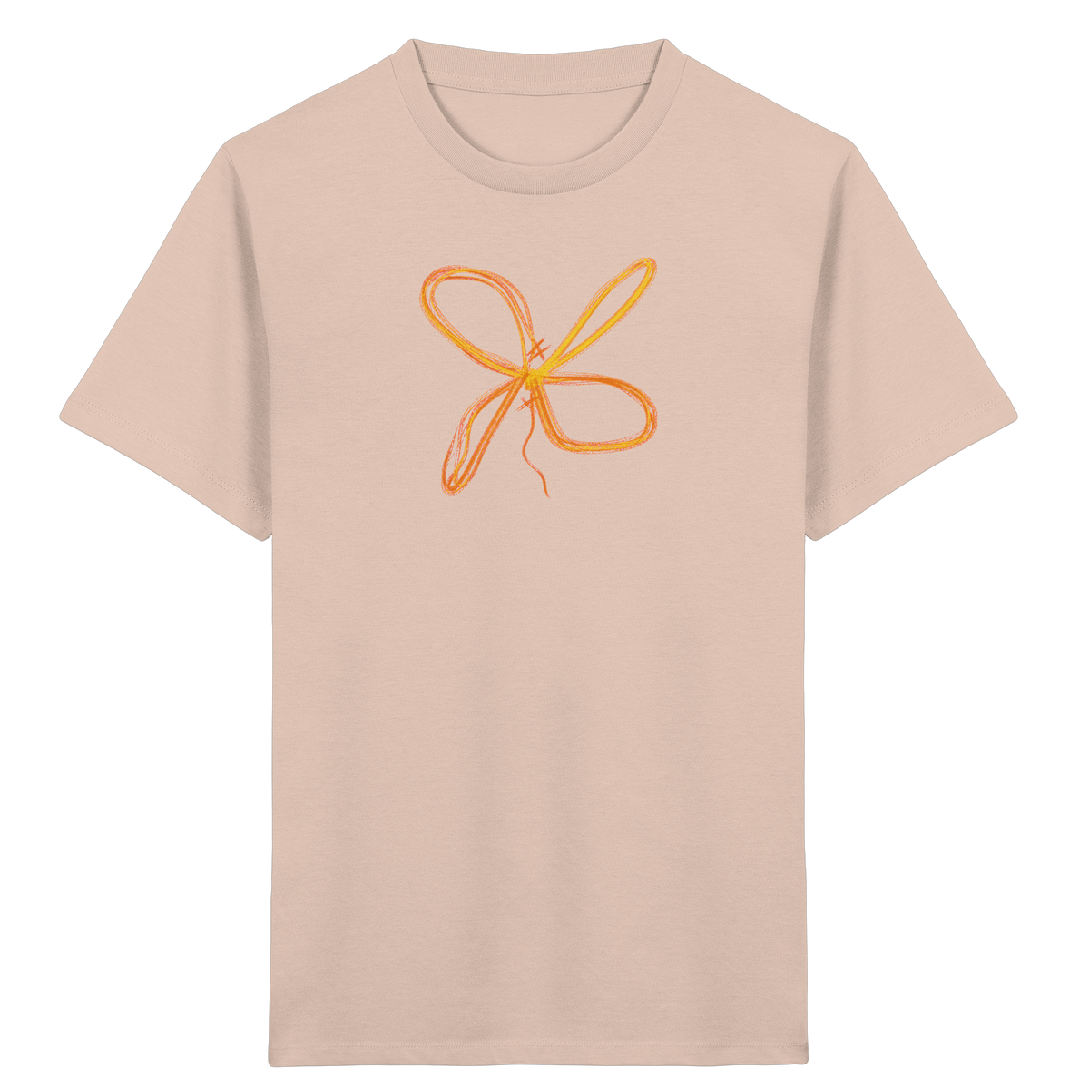 Curryfarbener Schleifenknoten für Kinder - Kinder Bio T-Shirt