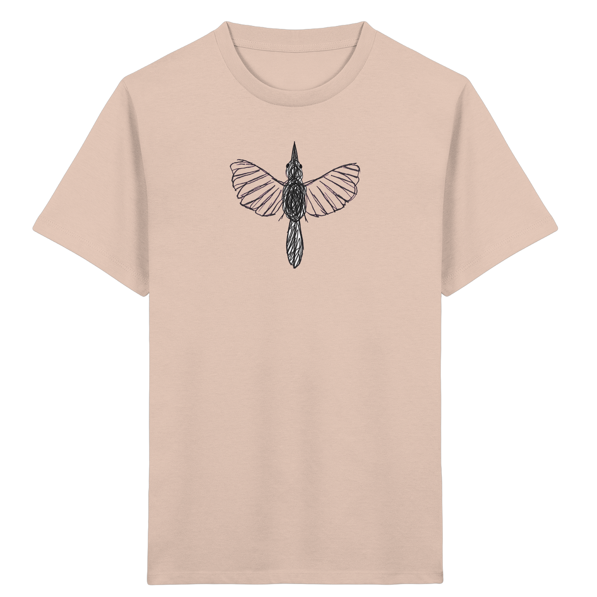 Specht von oben gezeichnet - Kinder Bio T-Shirt
