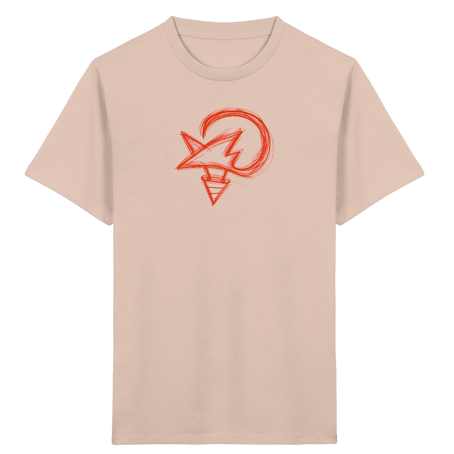 Orange Fuchsform mit Schultüte - Kinder Bio T-Shirt