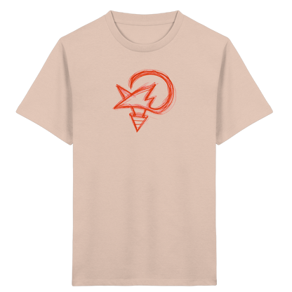 Orange Fuchsform mit Schultüte - Kinder Bio T-Shirt